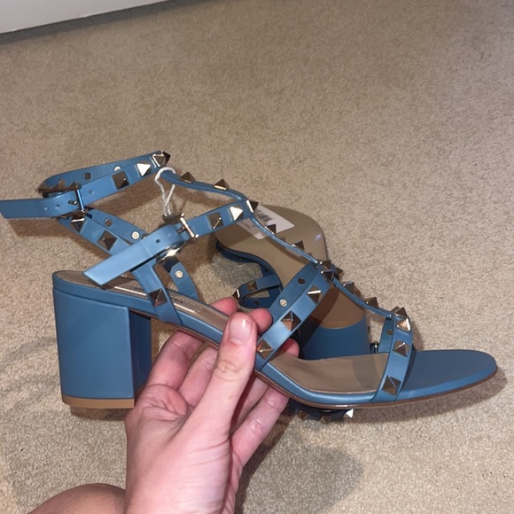 NEW WITH TAGS Valentino Rockstud Caged Leather 60 mm City Sandal SIZE 10